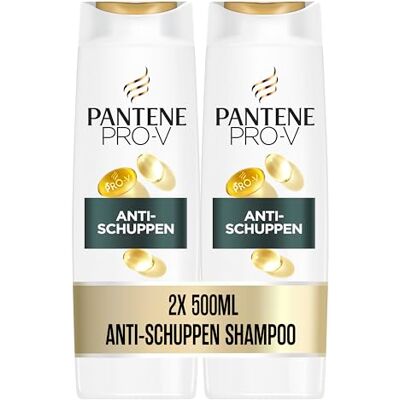 Pantene Pro-V Anti-Schuppen-Shampoo Duo Pack 2x500ML, Hilft bei Regelmäßiger Anwendung, Schuppen zu Verhindern. Schützt die Haarbindungen Pantene Pro-V Anti-Schuppen-Shampoo Duo Pack 2x500ML, Hilft bei Regelmäßiger Anwendung, Schuppen zu Verhindern. Schützt die Haarbindungen
