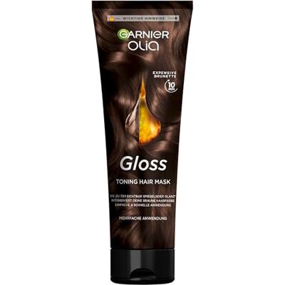 Garnier Olia Gloss, Toning Hair Mask, Repariert bis zu 1 Jahr Haarschäden, bis zu 72h sichtbarer Glanz, intensiviert die Haarfarbe bis zu 6 Haarwäschen, wie eine Haarmaske anwendbar, Expensive Brunette Garnier Olia Gloss, Toning Hair Mask, Repariert bis zu 1 Jahr Haarschäden, bis zu 72h sichtbarer Glanz, intensiviert die Haarfarbe bis zu 6 Haarwäschen, wie eine Haarmaske anwendbar, Expensive Brunette