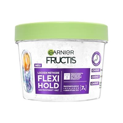 Garnier Fructis Locken Methode Flexi Hold, feuchtigkeitsspendendes Gel, für alle Lockentypen, mit Hyaluron, langanhaltender Halt, Haargel ohne Silikone, Haar Styling, kein Verkleben, 370 ml Garnier Fructis Locken Methode Flexi Hold, feuchtigkeitsspendendes Gel, für alle Lockentypen, mit Hyaluron, langanhaltender Halt, Haargel ohne Silikone, Haar Styling, kein Verkleben, 370 ml
