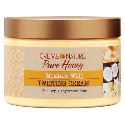 Creme of Nature Pure Honey Moisture Whip Twisting Cream, Feuchtigkeitsspendende Honigcreme, 340 ml Creme of Nature Pure Honey Moisture Whip Twisting Cream, Feuchtigkeitsspendende Honigcreme, 340 ml