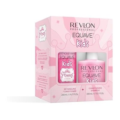 REVLON PROFESSIONAL EQUAVE Kids Princess Duo Set: Detangling Conditioner, 200 ml, sofort entwirrender Leave in Sprühconditioner & Shampoo, 300ml, sanfte Haarpflege für glänzende, seidige Kinderhaare REVLON PROFESSIONAL EQUAVE Kids Princess Duo Set: Detangling Conditioner, 200 ml, sofort entwirrender Leave in Sprühconditioner & Shampoo, 300ml, sanfte Haarpflege für glänzende, seidige Kinderhaare