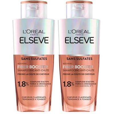 L'Oreal Paris L'ORÉAL PARIS Elseve Fiber Booster Shampoo gegen Haarausfall, für dünner werdendes Haar, ohne Sulfate, verhindert Haarausfall und redensifiziert, angereichert mit Aminexil-R, für Männer und Frauen, 2 L'Oreal Paris L'ORÉAL PARIS Elseve Fiber Booster Shampoo gegen Haarausfall, für dünner werdendes Haar, ohne Sulfate, verhindert Haarausfall und redensifiziert, angereichert mit Aminexil-R, für Männer und Frauen, 2