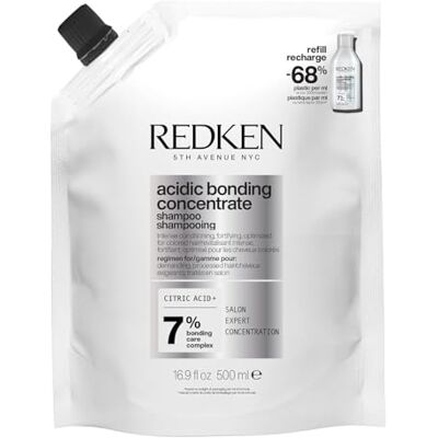 Redken Pflegendes Haarshampoo mit intensivem Schutz vor Farbverlust, Konzentrierte All-In-One Formel, Acidic Bonding Concentrate Shampoo, 1 x 500 ml Nachfüllpack Redken Pflegendes Haarshampoo mit intensivem Schutz vor Farbverlust, Konzentrierte All-In-One Formel, Acidic Bonding Concentrate Shampoo, 1 x 500 ml Nachfüllpack