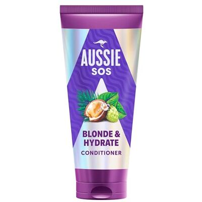 Aussie SOS Blonde & Hydrate Conditioner 350ml für Gebleichtes und Graues Haar, Entwirrt und Macht Weich, Während Es Feuchtigkeit für Trockenes Blond und Silberhaar Spendet Aussie SOS Blonde & Hydrate Conditioner 350ml für Gebleichtes und Graues Haar, Entwirrt und Macht Weich, Während Es Feuchtigkeit für Trockenes Blond und Silberhaar Spendet