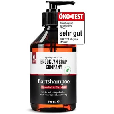 Brooklyn Soap Company , Bartshampoo 300 ml Bart Shampoo für Herren Bartseife für die tägliche Reinigung & Bartpflege Reduziert Schuppen & Juckreiz Brooklyn Soap Company , Bartshampoo 300 ml Bart Shampoo für Herren Bartseife für die tägliche Reinigung & Bartpflege Reduziert Schuppen & Juckreiz