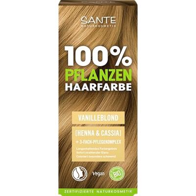 Sante Naturkosmetik Pflanzenhaarfarbe Vanilleblond 100g natürliche Coloration mit Bio-Henna & Cassia- Haarfarbe ohne Ammoniak & Peroxide vegan & dermatologisch getestet Sante Naturkosmetik Pflanzenhaarfarbe Vanilleblond 100g natürliche Coloration mit Bio-Henna & Cassia- Haarfarbe ohne Ammoniak & Peroxide vegan & dermatologisch getestet