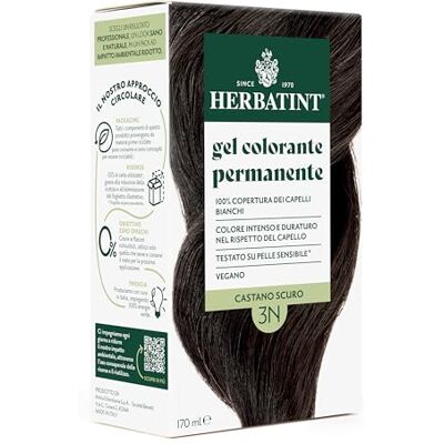 Herbatint Permanente Haarfarbe 3N Dunkelbraun – 170 ml Ammoniakfrei, 100% Abdeckung für weißes Haar für empfindliche Haut, mit 8 natürlichen Bio-Extrakten Herbatint Permanente Haarfarbe 3N Dunkelbraun – 170 ml Ammoniakfrei, 100% Abdeckung für weißes Haar für empfindliche Haut, mit 8 natürlichen Bio-Extrakten