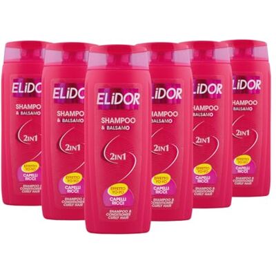 Elidor Shampoo & Spülung für lockiges Haar 2 in 1 Yo-Yo-Effekt 250 ml Packung mit 6 Stück Elidor Shampoo & Spülung für lockiges Haar 2 in 1 Yo-Yo-Effekt 250 ml Packung mit 6 Stück