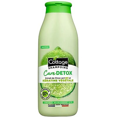 Cottage Cure Detox Shampoo mit pflanzlichem Keratin, schnell nachfettendes Haar, 97% Inhaltsstoffe natürlichen Ursprungs, 100% recycelte Flasche, 250 ml Cottage Cure Detox Shampoo mit pflanzlichem Keratin, schnell nachfettendes Haar, 97% Inhaltsstoffe natürlichen Ursprungs, 100% recycelte Flasche, 250 ml