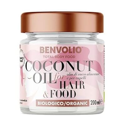 BENVOLIO Haaröl Kokosöl Bio für Kosmetik Total Body Food 200 ml Coconut Oil For Hair Feuchtigkeitsspendend & Schutz gegen Hitze Ideal für Lockiges Haar & als Leave-in Conditioner Curly Hair BENVOLIO Haaröl Kokosöl Bio für Kosmetik Total Body Food 200 ml Coconut Oil For Hair Feuchtigkeitsspendend & Schutz gegen Hitze Ideal für Lockiges Haar & als Leave-in Conditioner Curly Hair