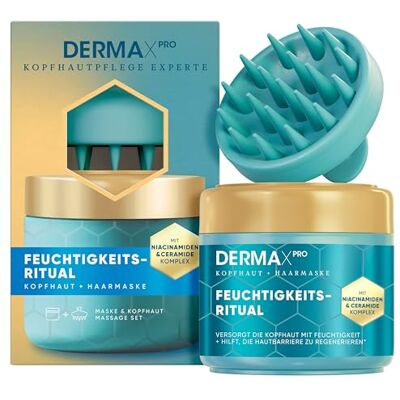 Head & Shoulders DermaXPro Feuchtigkeitsritual Kopfhaut- & Haarmaske 300ml mit Massager für trockenes Haar. Spendet Feuchtigkeit für Kopfhaut & Haare Head & Shoulders DermaXPro Feuchtigkeitsritual Kopfhaut- & Haarmaske 300ml mit Massager für trockenes Haar. Spendet Feuchtigkeit für Kopfhaut & Haare