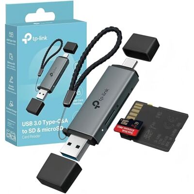 TP-Link UA430D SD Kartenleser USB 3.0, 2-in-1 Type-C & Type-A, Plug & Play, kompatibel mit SD/MicroSD, UHS-I bis 200 MB/s, Kompatibel mit iOS/Android/Mac/Windows/Linux/iPadOS/Chrome TP-Link UA430D SD Kartenleser USB 3.0, 2-in-1 Type-C & Type-A, Plug & Play, kompatibel mit SD/MicroSD, UHS-I bis 200 MB/s, Kompatibel mit iOS/Android/Mac/Windows/Linux/iPadOS/Chrome