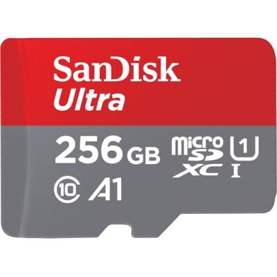 SanDisk Ultra Android microSDXC UHS-I Speicherkarte 256 GB + Adapter (Für Smartphones und Tablets, A1, Class 10, U1, Full HD-Videos, bis zu 150 MB/s Lesegeschwindigkeit) SanDisk Ultra Android microSDXC UHS-I Speicherkarte 256 GB + Adapter (Für Smartphones und Tablets, A1, Class 10, U1, Full HD-Videos, bis zu 150 MB/s Lesegeschwindigkeit)