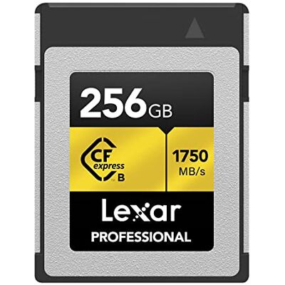 Lexar Professional GOLD-Serie CFexpress Karte 256GB, Typ B CF Karte, bis zu 1750 MB/s Lesen, Nehmen Sie PCIe 3.0 und NVMe, Speicherkarte für professionelle Fotografen, Videofilmer (LCXEXPR256G-RNENG) Lexar Professional GOLD-Serie CFexpress Karte 256GB, Typ B CF Karte, bis zu 1750 MB/s Lesen, Nehmen Sie PCIe 3.0 und NVMe, Speicherkarte für professionelle Fotografen, Videofilmer (LCXEXPR256G-RNENG)