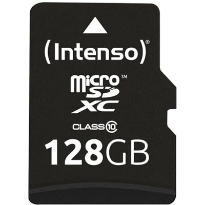 Intenso microSDXC 128GB Class 10 Speicherkarte inkl. SD-Adapter, schwarz Intenso microSDXC 128GB Class 10 Speicherkarte inkl. SD-Adapter, schwarz