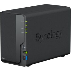 Synology DS223 2-Bay Diskstation NAS (Realtek RTD1619B Quad-Core 2GB Ram 1xRJ-45 1GbE LAN-Port), Schwarz Synology DS223 2-Bay Diskstation NAS (Realtek RTD1619B Quad-Core 2GB Ram 1xRJ-45 1GbE LAN-Port), Schwarz