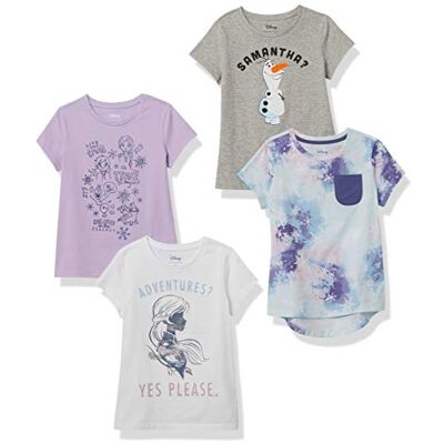 Amazon Essentials Disney Marvel Star Wars Frozen Princess Mädchen Kurzärmelige T-Shirts, Multi-Packs Amazon Essentials Disney Marvel Star Wars Frozen Princess Mädchen Kurzärmelige T-Shirts, Multi-Packs