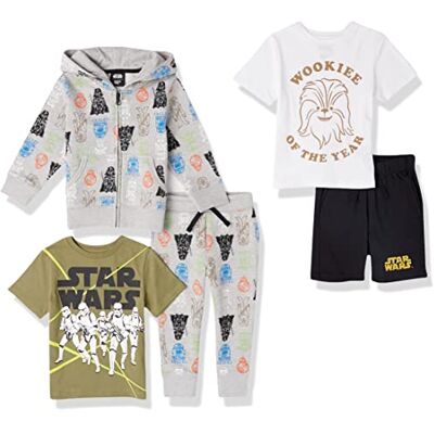 Amazon Essentials Disney Marvel Star Wars Jungen Outfit-Sets (Früher Spotted Zebra), 5er-Pack Amazon Essentials Disney Marvel Star Wars Jungen Outfit-Sets (Früher Spotted Zebra), 5er-Pack