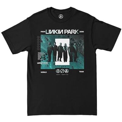 Linkin Park from Zero Offizielles Merchandise Türkisfarbenes Foto-T-Shirt, Schwarz, XL Linkin Park from Zero Offizielles Merchandise Türkisfarbenes Foto-T-Shirt, Schwarz, XL