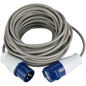 Electraline 46148 Verlängerung 20 mt Industriesteckdose IEC 3-poliger Stecker Geeignet für Camper, Camping, Caravan, Boot, Baustelle-Grau, IP40 Electraline 46148 Verlängerung 20 mt Industriesteckdose IEC 3-poliger Stecker Geeignet für Camper, Camping, Caravan, Boot, Baustelle-Grau, IP40