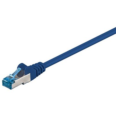 goobay 92720 CAT 6a PatchKabel, EthernetKabel, doppelt geschirmt, S-FTP bis 10000 Mbits, 500 Mhz, halogenfrei Kupfer Kabel, RJ-45 Stecker, vergoldete Kontakte, 0,5m, Blau goobay 92720 CAT 6a PatchKabel, EthernetKabel, doppelt geschirmt, S-FTP bis 10000 Mbits, 500 Mhz, halogenfrei Kupfer Kabel, RJ-45 Stecker, vergoldete Kontakte, 0,5m, Blau
