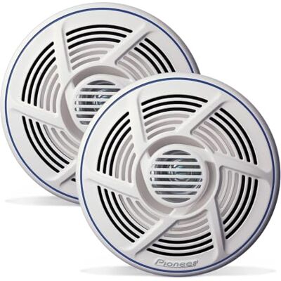 Pioneer TS-MR1600 Marinetauglicher Doppelkonus Outdoor Lautsprecher (100 W), 16 cm, Eingangsnennleistung 25 W, Gitter in Weiss Pioneer TS-MR1600 Marinetauglicher Doppelkonus Outdoor Lautsprecher (100 W), 16 cm, Eingangsnennleistung 25 W, Gitter in Weiss