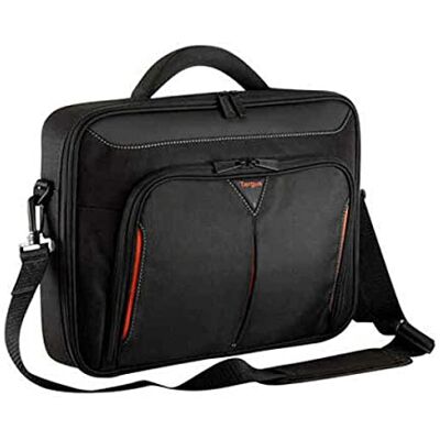 Targus Classic+ Clamshell Case Laptoptasche 14 Zoll, bequeme Umhängetasche mit gepolstertem Griff, Notebooktasche mit Reißverschluss-Arbeitsstation – Schwarz/Rot, CN414EU Targus Classic+ Clamshell Case Laptoptasche 14 Zoll, bequeme Umhängetasche mit gepolstertem Griff, Notebooktasche mit Reißverschluss-Arbeitsstation – Schwarz/Rot, CN414EU