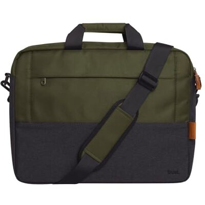 Trust Lisboa Laptoptasche 16 Zoll, Umhängetasche Herren Damen mit Trolley-Gurt, Tasche aus Recycelten PET-Flaschen, Arbeitstasche für Reisen Business MacBook Notebook HP Dell Asus Lenovo Grün Trust Lisboa Laptoptasche 16 Zoll, Umhängetasche Herren Damen mit Trolley-Gurt, Tasche aus Recycelten PET-Flaschen, Arbeitstasche für Reisen Business MacBook Notebook HP Dell Asus Lenovo Grün