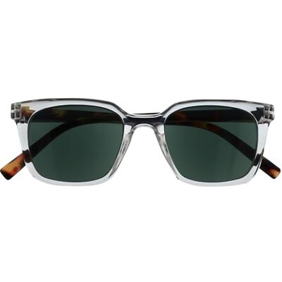 OPULIZE KOI Lese-Sonnenbrille Große Rechteckige Fassung Getönte Brillengläser UV400 Klar Damen Herren Unisex Federscharniere S50-C +3.00 OPULIZE KOI Lese-Sonnenbrille Große Rechteckige Fassung Getönte Brillengläser UV400 Klar Damen Herren Unisex Federscharniere S50-C +3.00