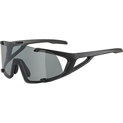 ALPINA HAWKEYE S Wasserabweisende und Beschlagfreie Sport- & Fahrradbrille Mit 100% UV-Schutz Für Erwachsene, all black matt, One Size ALPINA HAWKEYE S Wasserabweisende und Beschlagfreie Sport- & Fahrradbrille Mit 100% UV-Schutz Für Erwachsene, all black matt, One Size