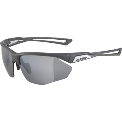 ALPINA NYLOS HR, Sportbrille für Erwachsene, midnight-grey matt, One Size, 100% UV-A-,B- und C-Schutz ALPINA NYLOS HR, Sportbrille für Erwachsene, midnight-grey matt, One Size, 100% UV-A-,B- und C-Schutz