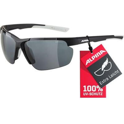 ALPINA DEFEY HR Verspiegelte und Bruchsichere Sport- & Fahrradbrille Mit 100% UV-Schutz Für Erwachsene, black-white ALPINA DEFEY HR Verspiegelte und Bruchsichere Sport- & Fahrradbrille Mit 100% UV-Schutz Für Erwachsene, black-white