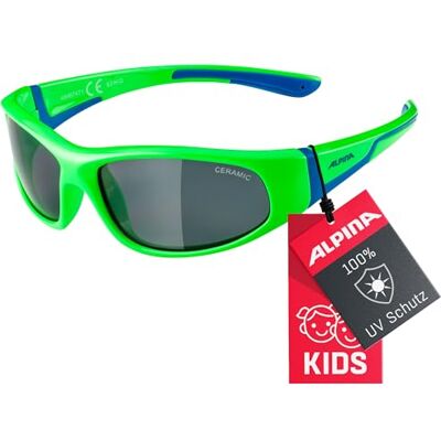 ALPINA FLEXXY KIDS Flexible und Bruchsichere Sonnenbrille Mit 100% UV-Schutz Für Kinder, neon-green-blue, One Size ALPINA FLEXXY KIDS Flexible und Bruchsichere Sonnenbrille Mit 100% UV-Schutz Für Kinder, neon-green-blue, One Size