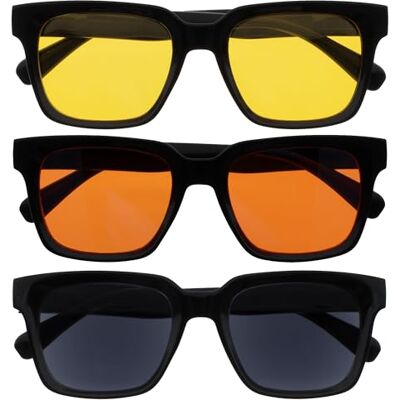 OPULIZE ERA Sonnenbrille – Orangefarbene Gläser – Entspiegelt – Polarisierte Gläser mit UV400-Schutz OPULIZE ERA Sonnenbrille – Orangefarbene Gläser – Entspiegelt – Polarisierte Gläser mit UV400-Schutz