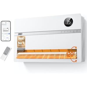DREO Smart Heizung Elektrisch, 2000W Elektroheizung Wandkonvektor mit Fernbedienung & App, 120° Oszillation, 5 Modus 3 Geschwindigkeit, 24H Timer, PTC Keramik Heizlüfter Energiesparend mit Thermostat DREO Smart Heizung Elektrisch, 2000W Elektroheizung Wandkonvektor mit Fernbedienung & App, 120° Oszillation, 5 Modus 3 Geschwindigkeit, 24H Timer, PTC Keramik Heizlüfter Energiesparend mit Thermostat