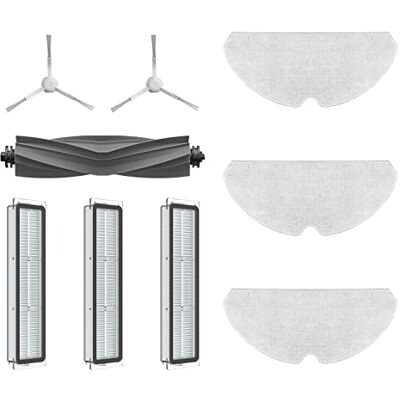dreame D10s Staubsaugerroboter-Zubehörset, enthält 2x Seitenbürsten, 3x Staubfilter, 3x Mop-Tücher, 1x Hauptbürste, Original Zubehör dreame D10s Staubsaugerroboter-Zubehörset, enthält 2x Seitenbürsten, 3x Staubfilter, 3x Mop-Tücher, 1x Hauptbürste, Original Zubehör