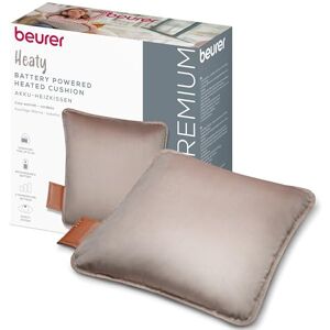 Beurer Heaty Heizkissen, kabelloses Heizkissen mit Akku, Wärmekissen mit Abschaltautomatik und 3 Temperaturstufen, mit Schnellheizung, weicher Samtstoff, smokey-taupe Beurer Heaty Heizkissen, kabelloses Heizkissen mit Akku, Wärmekissen mit Abschaltautomatik und 3 Temperaturstufen, mit Schnellheizung, weicher Samtstoff, smokey-taupe