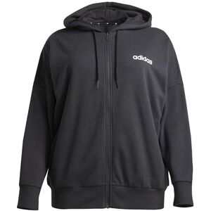Adidas Damen Essentials Linear Full Zip French Terry Hoodie Sweatshirt, Black/White, M Adidas Damen Essentials Linear Full Zip French Terry Hoodie Sweatshirt, Black/White, M