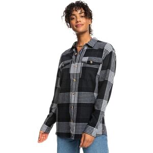 Roxy Let It Go Flannel Langärmliges Hemd für Frauen Schwarz Roxy Let It Go Flannel Langärmliges Hemd für Frauen Schwarz