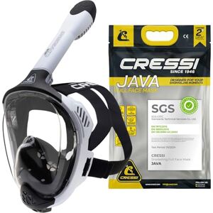 Cressi Java Full Face Mask White/Black S/M-Vollgesichts Schnorchelmaske Compact Fit, Ultraklare Antibeschlaglinse, 100 % Silikon, Schnorchel Trocken mit Sicherheitsventilen, Weiß/Schwarz, S/M Cressi Java Full Face Mask White/Black S/M-Vollgesichts Schnorchelmaske Compact Fit, Ultraklare Antibeschlaglinse, 100 % Silikon, Schnorchel Trocken mit Sicherheitsventilen, Weiß/Schwarz, S/M