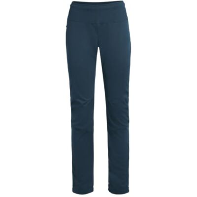 VAUDE Women's Wintry Pants V, Enganliegende Softshell Hose für den Performance Sport, Passform: Slim fit, Dark sea Uni, 40 VAUDE Women's Wintry Pants V, Enganliegende Softshell Hose für den Performance Sport, Passform: Slim fit, Dark sea Uni, 40
