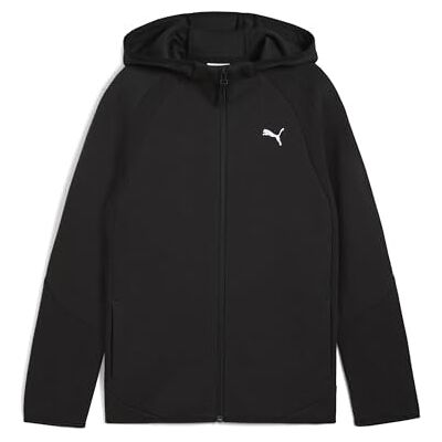 Puma Jungen Evostripe Full-Zip Hoodie Dk B Sweatshirt, Schwarz, 128 EU Puma Jungen Evostripe Full-Zip Hoodie Dk B Sweatshirt, Schwarz, 128 EU