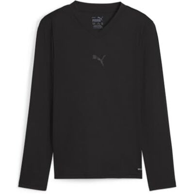 Puma Unisex Teamgoal Baselayer Ls Jr. Performance Tee, Black-Flat Dark Gray, 140 EU Puma Unisex Teamgoal Baselayer Ls Jr. Performance Tee, Black-Flat Dark Gray, 140 EU