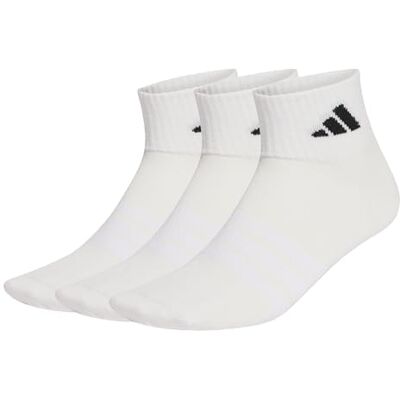 Adidas Unisex Thin&Light Sportswear Ankle Socks 3 Pair Pack, white/white/black, 34-36 Adidas Unisex Thin&Light Sportswear Ankle Socks 3 Pair Pack, white/white/black, 34-36