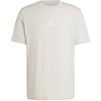 Adidas Herren Essentials Small Logo Single Jersey Shirt, Wonder Alumina/White, XL Adidas Herren Essentials Small Logo Single Jersey Shirt, Wonder Alumina/White, XL