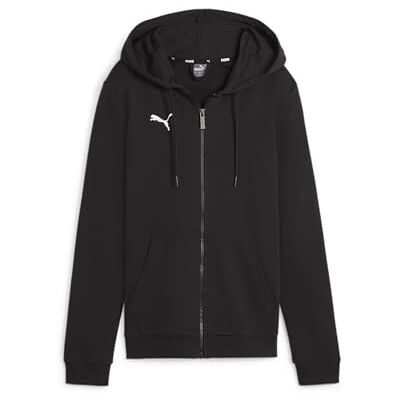 Puma Damen Teamgoal Casuals Hooded Jacket Sweat, Black- White, XXL EU Puma Damen Teamgoal Casuals Hooded Jacket Sweat, Black- White, XXL EU