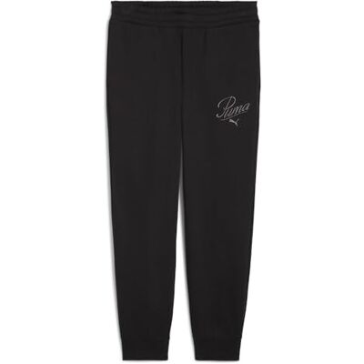 Puma Damen Script Sweatpants FL Cl Strickhose, Schwarz, S EU Puma Damen Script Sweatpants FL Cl Strickhose, Schwarz, S EU