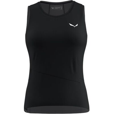 Salewa Damen Puez Sporty Dry Tanktop Women Hiking Shirt, Black Out, M EU Salewa Damen Puez Sporty Dry Tanktop Women Hiking Shirt, Black Out, M EU