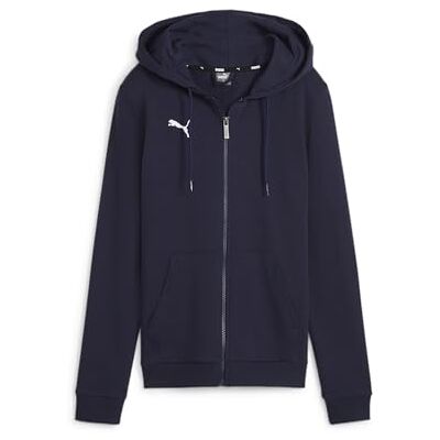 Puma Damen Teamgoal Casuals Hooded Jacket Sweat, Navy- White, L EU Puma Damen Teamgoal Casuals Hooded Jacket Sweat, Navy- White, L EU