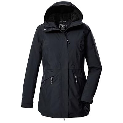 Killtec Damen Outdoorparka/Funktionsparka mit Kapuze KOW 19 WMN PRK, schwarz blau, 54, 43307-000 Killtec Damen Outdoorparka/Funktionsparka mit Kapuze KOW 19 WMN PRK, schwarz blau, 54, 43307-000